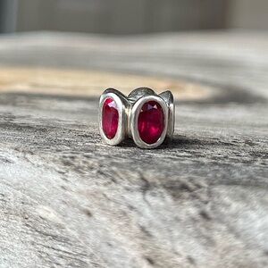 Pandora Retired Red Oval Lights Charm